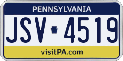 PA license plate JSV4519