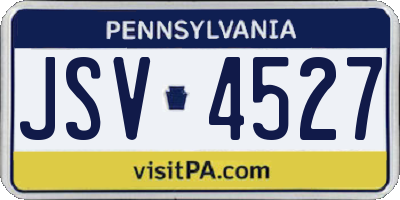 PA license plate JSV4527