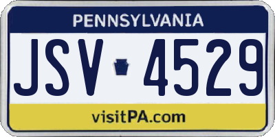 PA license plate JSV4529