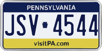 PA license plate JSV4544