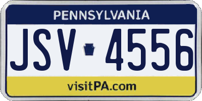 PA license plate JSV4556