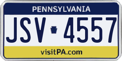 PA license plate JSV4557