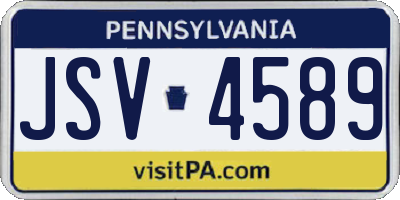 PA license plate JSV4589