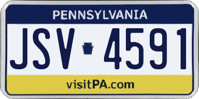 PA license plate JSV4591