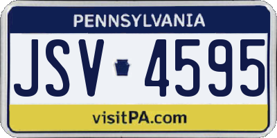 PA license plate JSV4595