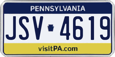 PA license plate JSV4619