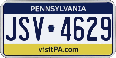 PA license plate JSV4629