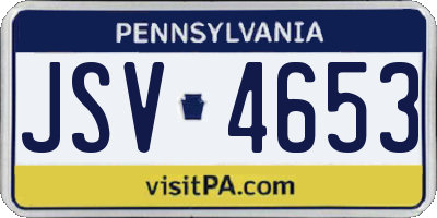 PA license plate JSV4653