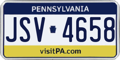PA license plate JSV4658