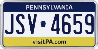 PA license plate JSV4659