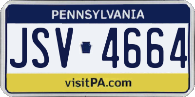 PA license plate JSV4664