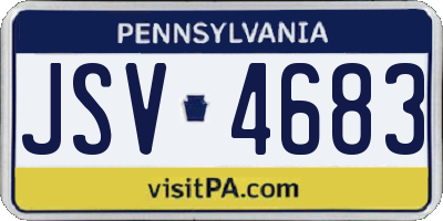 PA license plate JSV4683