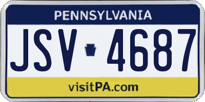 PA license plate JSV4687