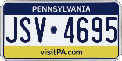 PA license plate JSV4695