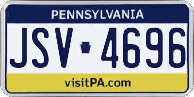PA license plate JSV4696