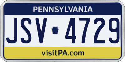 PA license plate JSV4729
