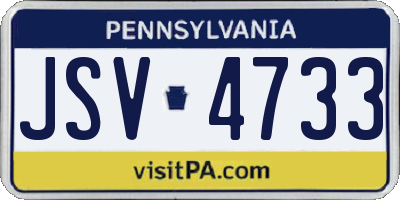 PA license plate JSV4733