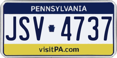 PA license plate JSV4737