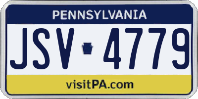 PA license plate JSV4779