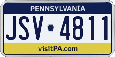 PA license plate JSV4811