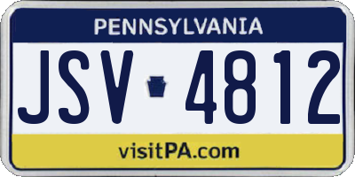 PA license plate JSV4812