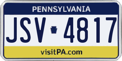 PA license plate JSV4817