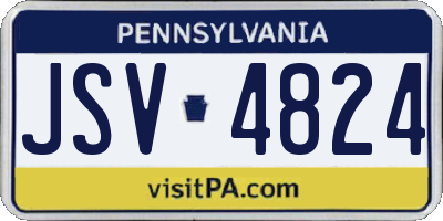 PA license plate JSV4824