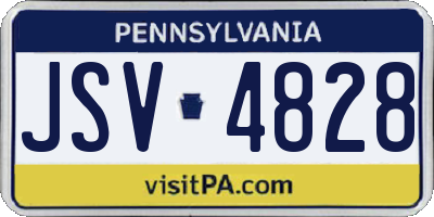 PA license plate JSV4828