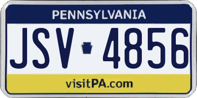 PA license plate JSV4856