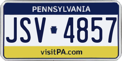PA license plate JSV4857