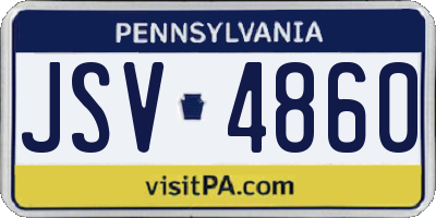 PA license plate JSV4860