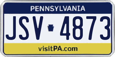 PA license plate JSV4873