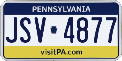 PA license plate JSV4877
