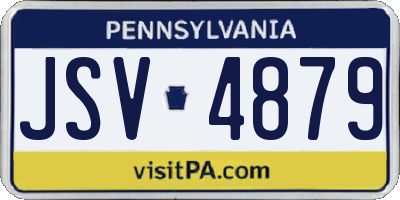 PA license plate JSV4879