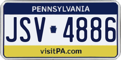 PA license plate JSV4886