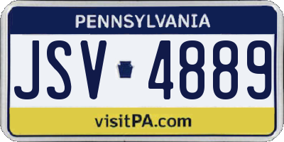 PA license plate JSV4889