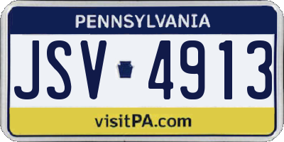 PA license plate JSV4913