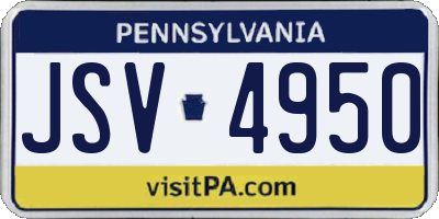 PA license plate JSV4950
