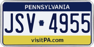 PA license plate JSV4955