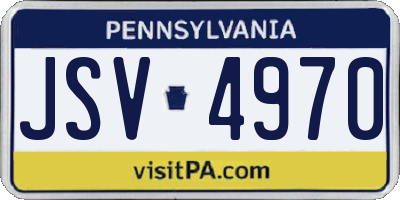 PA license plate JSV4970