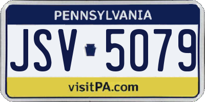 PA license plate JSV5079