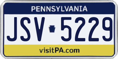 PA license plate JSV5229