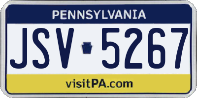 PA license plate JSV5267