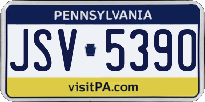 PA license plate JSV5390