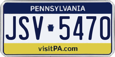 PA license plate JSV5470
