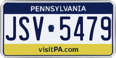 PA license plate JSV5479