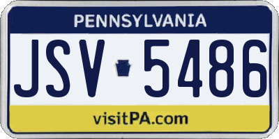 PA license plate JSV5486