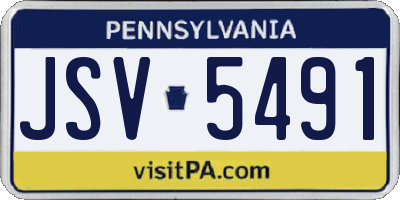 PA license plate JSV5491