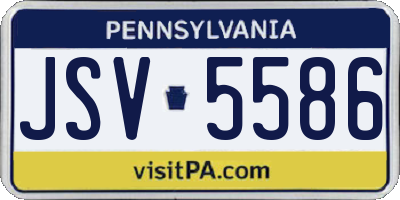 PA license plate JSV5586