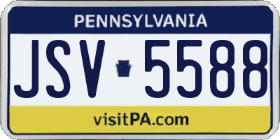 PA license plate JSV5588